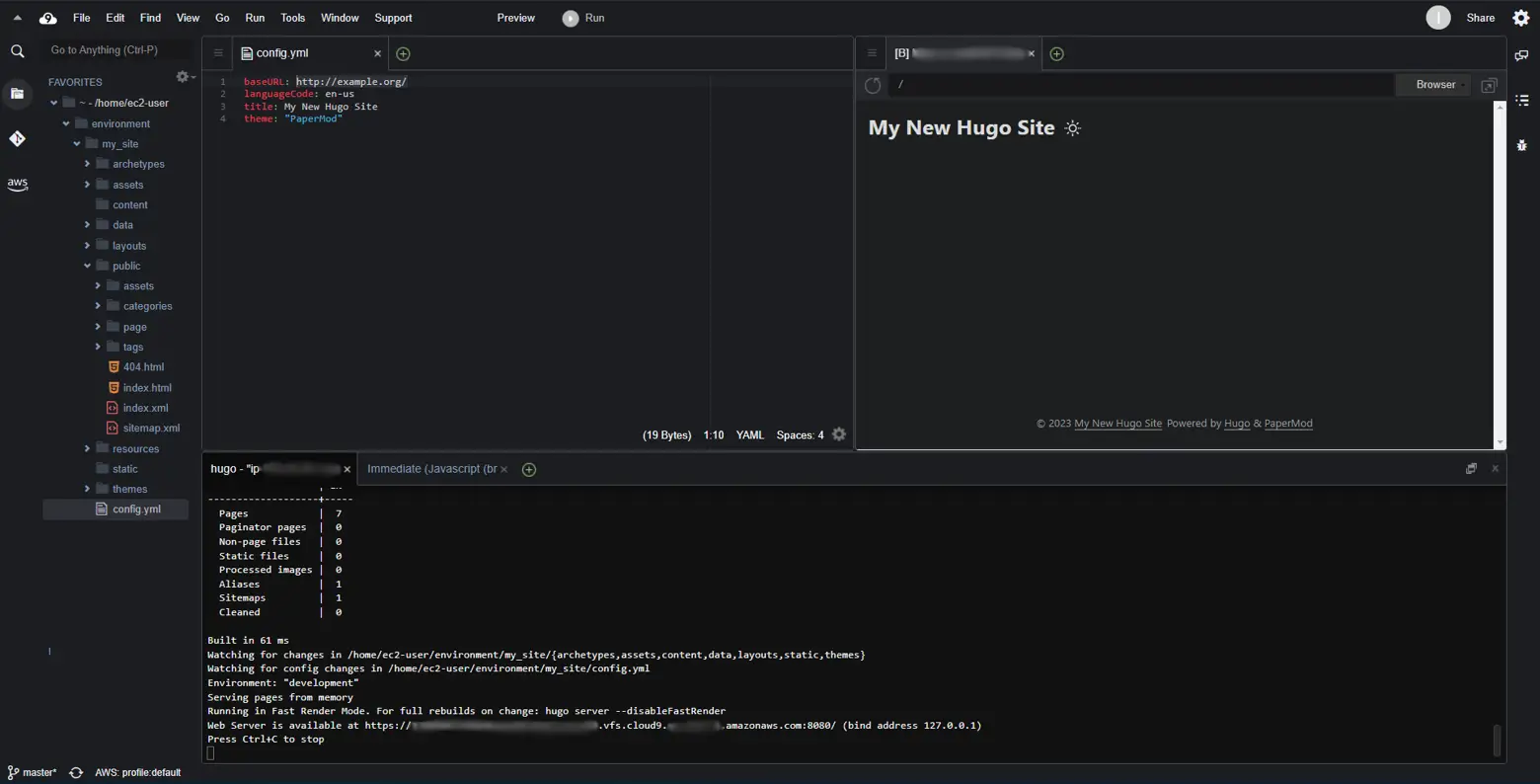 hugo server